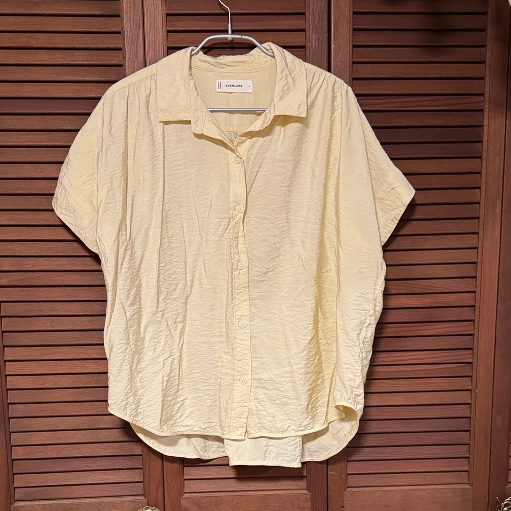 Everlane Square Shirt in Softluxe Banana Crepe S